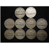 Image 2 : 10 ASSORTED 35% SILVER JEFFERSON WAR NICKELS
