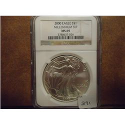 2000 AMERICAN SILVER EAGLE MILLENNIUM SET
