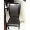 Image 1 : 2 BROWN LEATHER SIDE CHAIRS