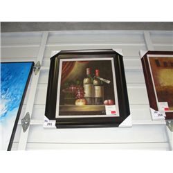 WINE OIL ON CANVAS FRAMED ARTWORK