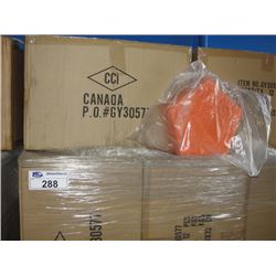 PALLET OF ORANGE PENTAGON DECORATIVE BOXES