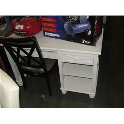 WHITE WOODEN DESK WITH CHAIR