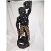 Image 2 : VERY RARE & UNIQUE HAND CARVED WARRIOR STATUE, HOLDING DECAPITATED HEAD, WITH BODY