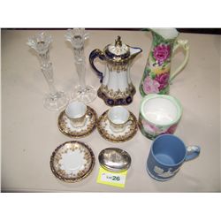 (10) PIECE ASSORTED VINTAGE/ ANTIQUE DECORATIVE COLLECTIBLE LOT, AS SHOWN