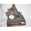 Image 2 : 19th CENTURY FRENCH SETH THOMAS MANTLE CLOCK WITH BRONZE SCULPTURE