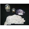 Image 1 : (4) PIECE COLLECTIBLE GEODE & CRYSTAL LOT, AS SHOWN