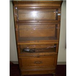 VERY FINE ANTIQUE OAK DRESSER WITH BALL & CLAW FEET & GLASS DRAWERS