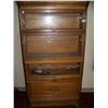 Image 1 : VERY FINE ANTIQUE OAK DRESSER WITH BALL & CLAW FEET & GLASS DRAWERS