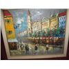 Image 1 : HARIMER, ORIGINAL OIL ON CANVAS PAINTING, 1960'S ERA OF EUROPEAN STREET SCENE