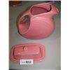 Image 1 : (2) PIECE FIESTAWARE LOT, BUTTER DISH & PITCHER