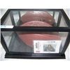 Image 2 : JIM BROWN HAND SIGNED FOOTBALL IN SHOWCASE, W/ PHOTOGRAPH OF SIGNING