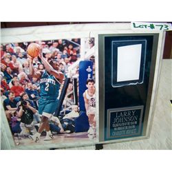 LARRY JOHNSON MEMORABILIA PLAQUE