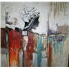 Image 1 : AFRICAN QUEEN UNIQUE MIXED MEDIA & OIL ON CANVAS ORIGINAL PAINTING