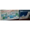 Image 1 : LOT OF (2) DISCOVER DEPARTMENT "CRYSTAL ICE PALACE" & "VILLAGE ANIMATED SKATING POND" NEW IN BOX
