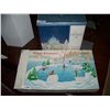 Image 2 : LOT OF (2) DISCOVER DEPARTMENT "CRYSTAL ICE PALACE" & "VILLAGE ANIMATED SKATING POND" NEW IN BOX
