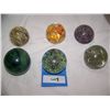 Image 1 : LOT OF (6) COLLECTIBLE ART GLASS PAPER WEIGHTS, including MURRANO & KERRY