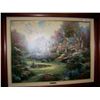 Image 1 : THOMAS KINKADE ORIGINAL EMBELLISHED  SERIGRAPH "BEYOND SPRING GATE" H/S #40