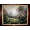 Image 3 : THOMAS KINKADE ORIGINAL EMBELLISHED  SERIGRAPH "BEYOND SPRING GATE" H/S #40