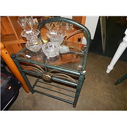 END TABLE - NEW - GLASS AND METAL