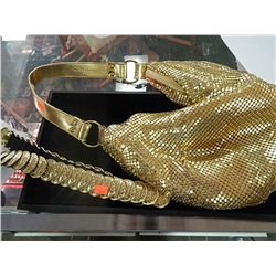 GOLD PURSE AND SEVERAL ASSORTED BELTS