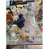 Image 1 : BLUE MOUNTAIN STYLE DUCK & CRYSTAL DECANTER AND CRYSTAL BOWL WITH COLLECTOR SPOONS, PORCELEIN FIGURI