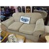 Image 1 : NEW COMTEMPORARY LOVE SEAT - BEIGE
