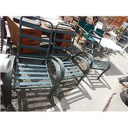 PATIO CHAIRS - 3 TOTAL - GREEN