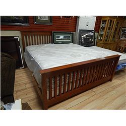 KING BED FRAME - NEW SHAKER STYLE - PINE