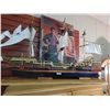 Image 2 : HAND CRAFTED PIRATE SHIP - APPROX 3' LONG
