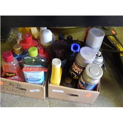 BOX OF PAINT AND CLEANERS - 2 BXS TOTAL