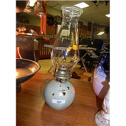 STONEWARE STYLE OIL LAMP