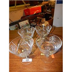 PIN WHEEL CRYSTAL PARFAIT GLASSES - 4