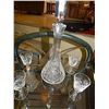 Image 2 : PIN WHEEL CRYSTAL DECANTER & 4 GLASSES