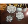 Image 1 : VINTAGE GLASS FLOWER ARRANGERS - 3 TOTAL