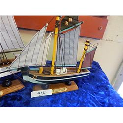 HAND CRAFTED TALL SHIP - 1 PER LOT - LANGOUSTIER