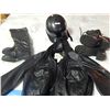 Image 1 : CHILD'S BIKE GEAR - HELMET(L), JACKET(L) & TALL RIDING BOOTS(5), REGULAR RIDING BOOTS(4)