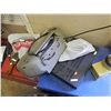 Image 2 : BAG OF COIN SLEEVES, BOOM BOX, CERAMIC STAMPS, SHOE LAST & ROTARY MOTOR