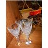 Image 2 : CRYSTAL SHERRI GLASSES - 4 & CROSS & OLIVE CRYSTAL WINE GLASSES - 4 = 8 TOTAL