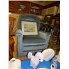 Image 1 : UPHOLSTERED ARM CHAIR - POWDER BLUE