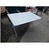 Image 1 : NEW ALUMINUM FOLDING TABLE - GREAT FOR CAMPING - DISPLAY MODEL