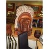 Image 2 : UNIQUE HAND CHAIN SAW CARVED STATUE OUT OF ONE OLD GROWTH CEDAR LOG - NATIVE INDIAN - EXTRA LARGE