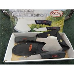 NEW HATCHET AND KNIFE SET - WITH SHEATH - 21044