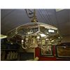 Image 1 : BRASS AND GLASS CEILING LITE