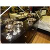 Image 1 : SILVER PLATED GOBLETS AND CANDLE HOLDERS ETC ON 2 SHELVES