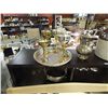 Image 2 : SILVER PLATED GOBLETS AND CANDLE HOLDERS ETC ON 2 SHELVES