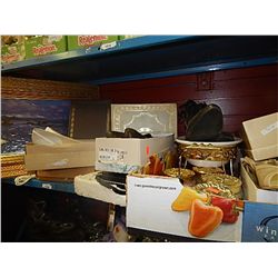 SHELF LOT SHOES, PHOTO ALBUMNS AND OTHER