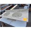 Image 2 : MARBLE COUNTER TOP WITH 2 SINKS - 5' LONG - NEW