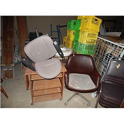 LOT OF MISC FURNITURE- MUST TAKE ALL - TABLE. CHAIRS ETC