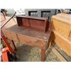 Image 1 : SHELF AND WOOD WORK BENCH - ALL WOOD - 2PC TOTAL