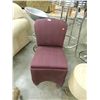 Image 1 : SKIRTED BURGANDY CHAIR ON WHEELS